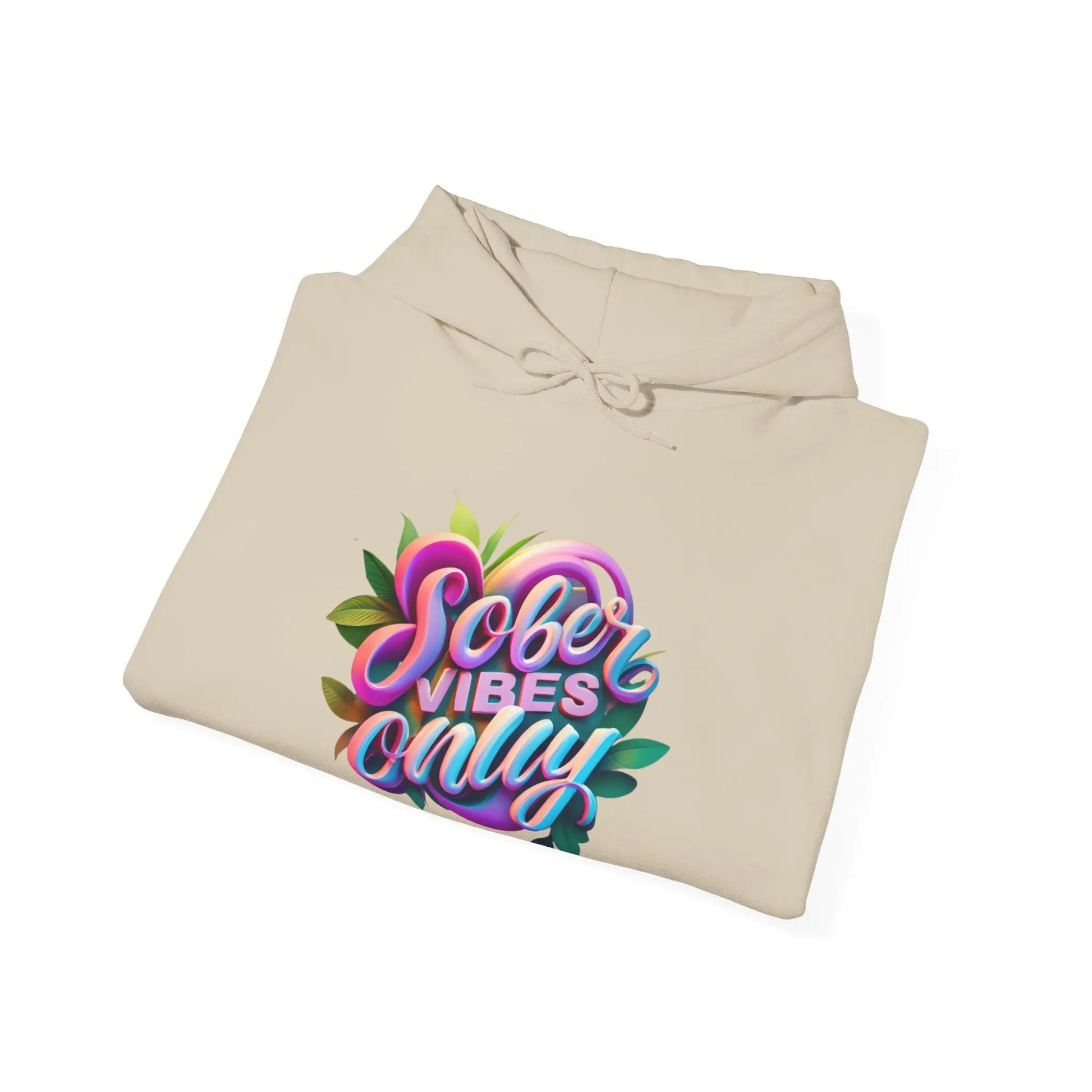 Sober Vibes Only Recovery Hoodie | SoberSips Mindful Lifestyle Apparel Printify