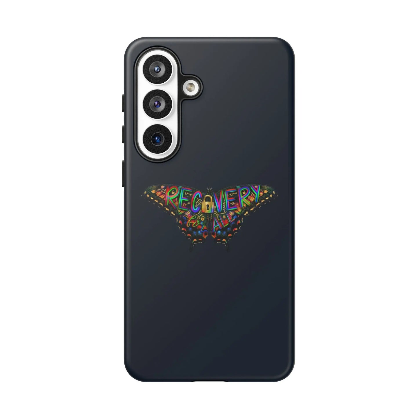 Black phone case with medical symbols and 'RN' on a white background