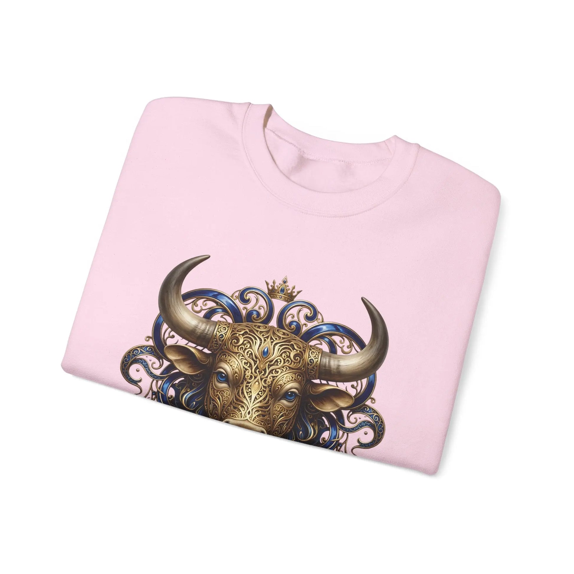Taurus Zodiac Sweatshirt — Ornate Bull Astrology Crewneck Printify