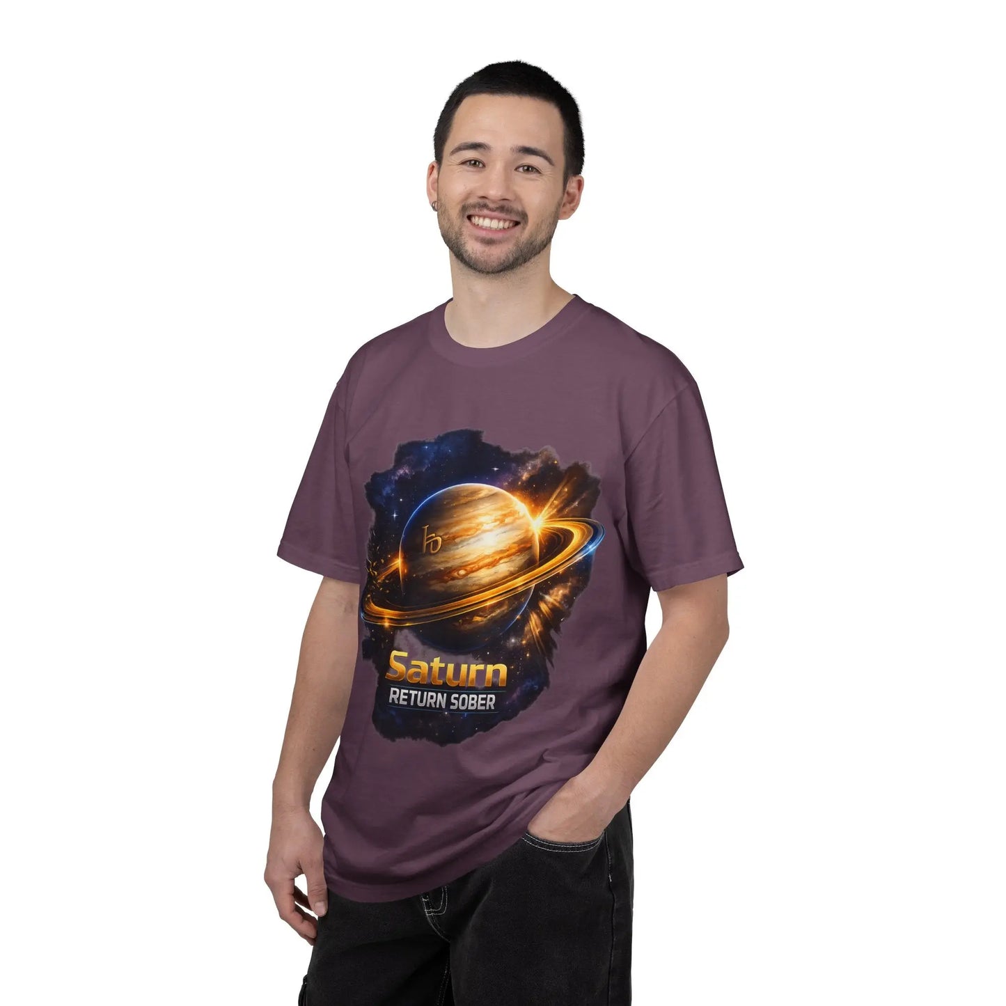 Sober Through the Saturn Return T-Shirt — '' Spiritual Astrology Tee - SoberSips_Recovery&Zodiac Printify