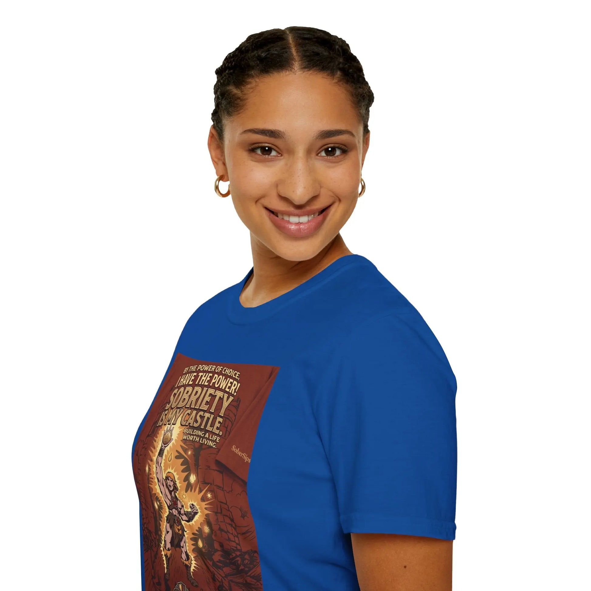 Sobriety Graphic T‑Shirt — "I Have the Power!" SoberSips Recovery Tee Printify