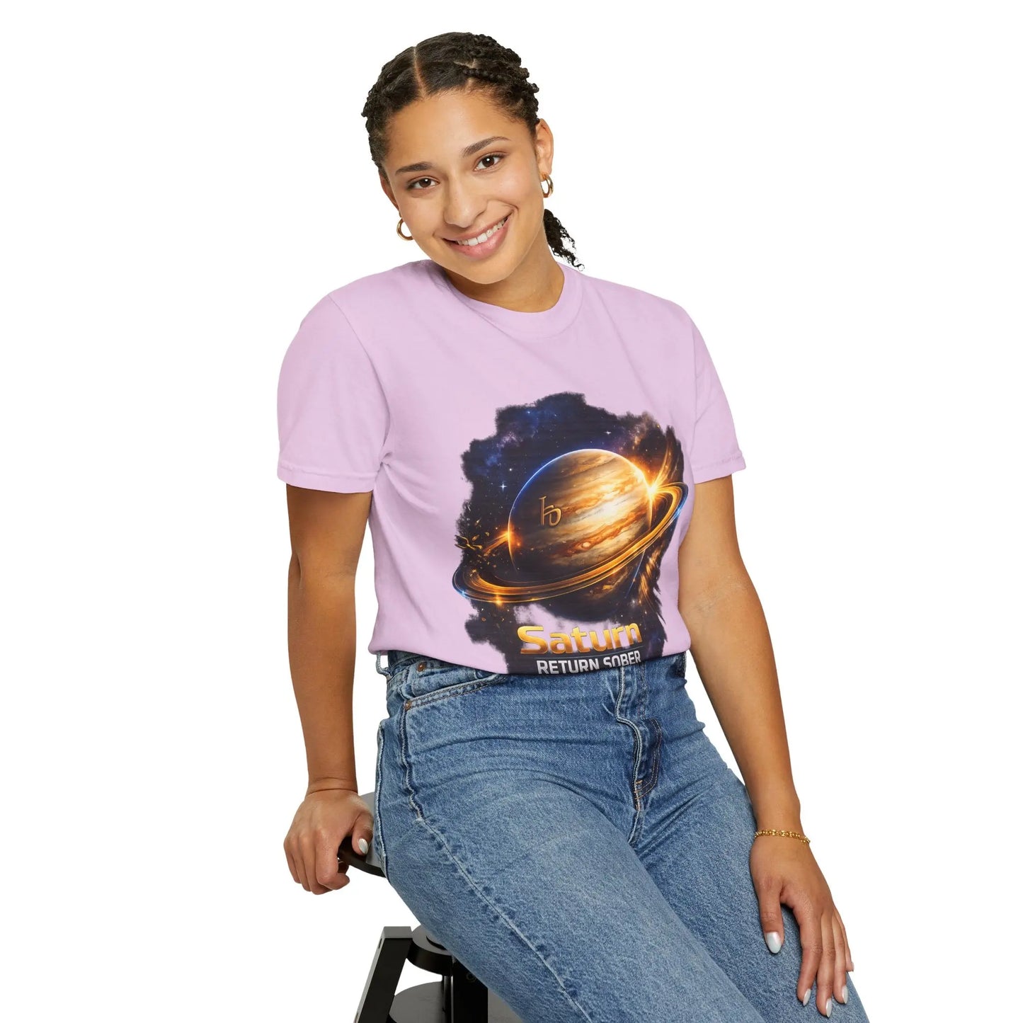 Sober Through the Saturn Return T-Shirt — '' Spiritual Astrology Tee - SoberSips_Recovery&Zodiac Printify