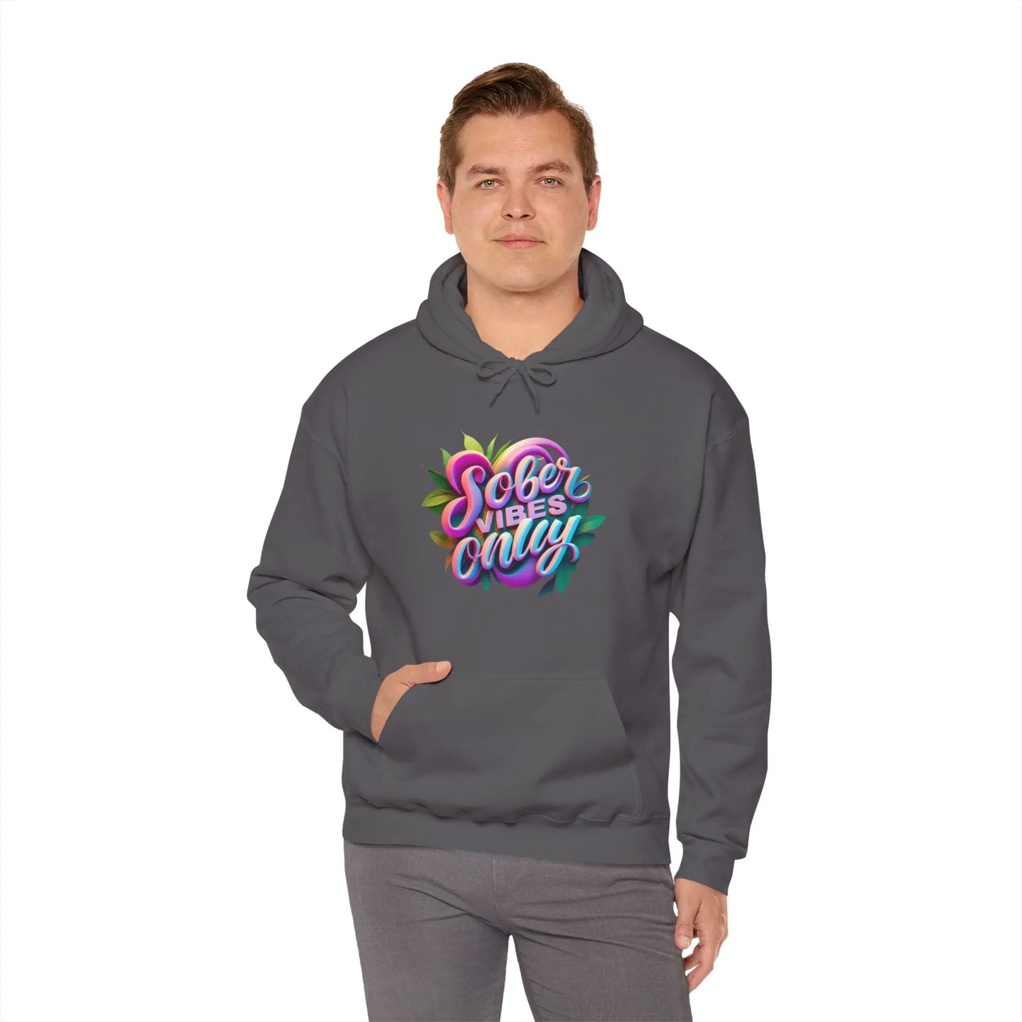 Sober Vibes Only Recovery Hoodie | SoberSips Mindful Lifestyle Apparel Printify