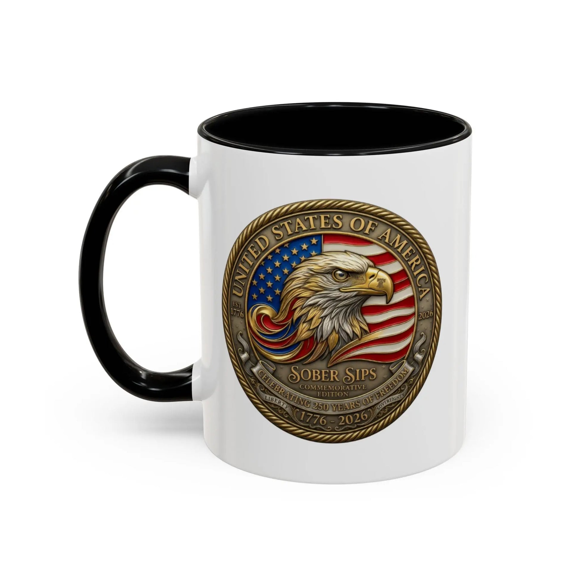 SoberSips Liberty Coffee Mug – America 250 anniversary drinkware