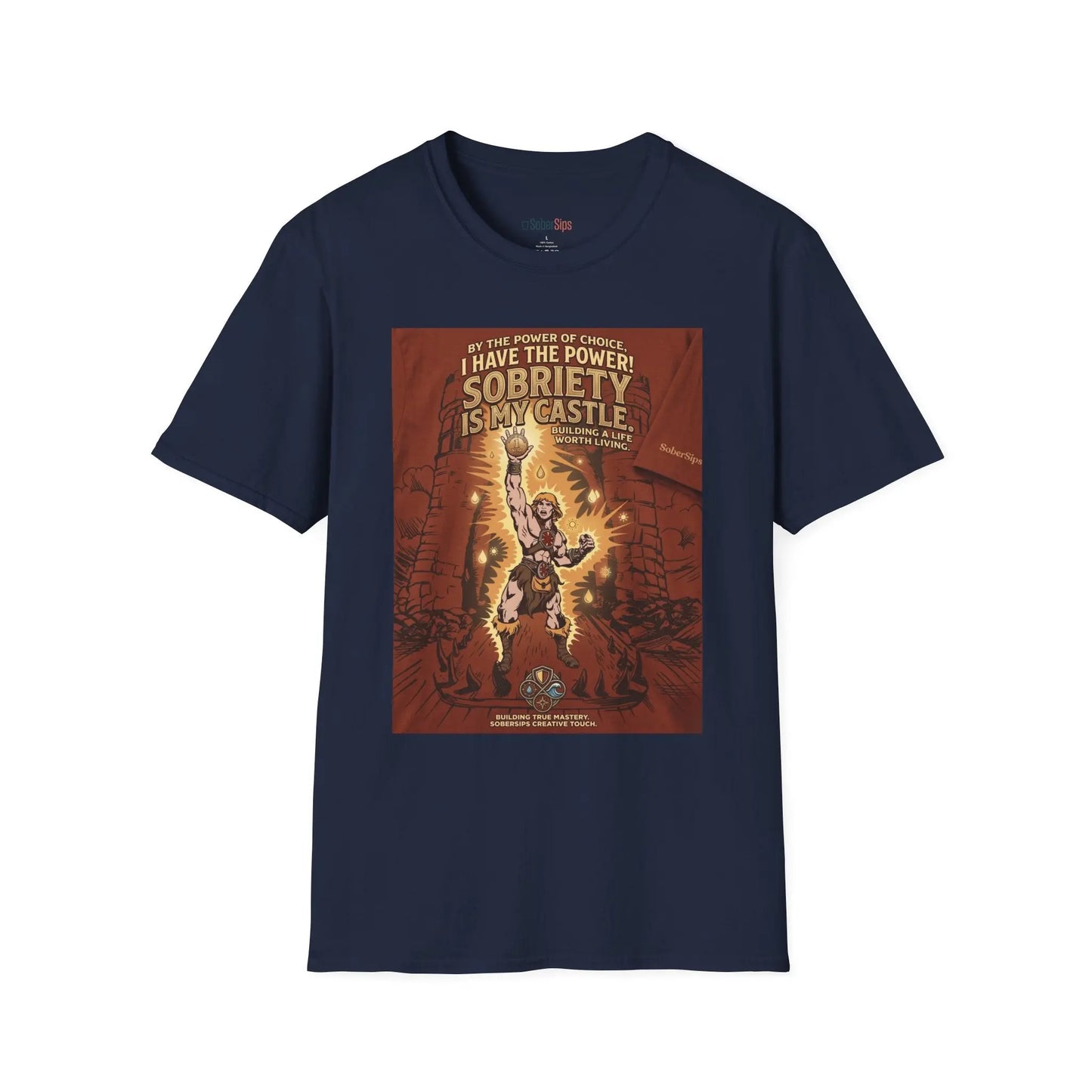 Sobriety Graphic T‑Shirt — "I Have the Power!" SoberSips Recovery Tee Printify
