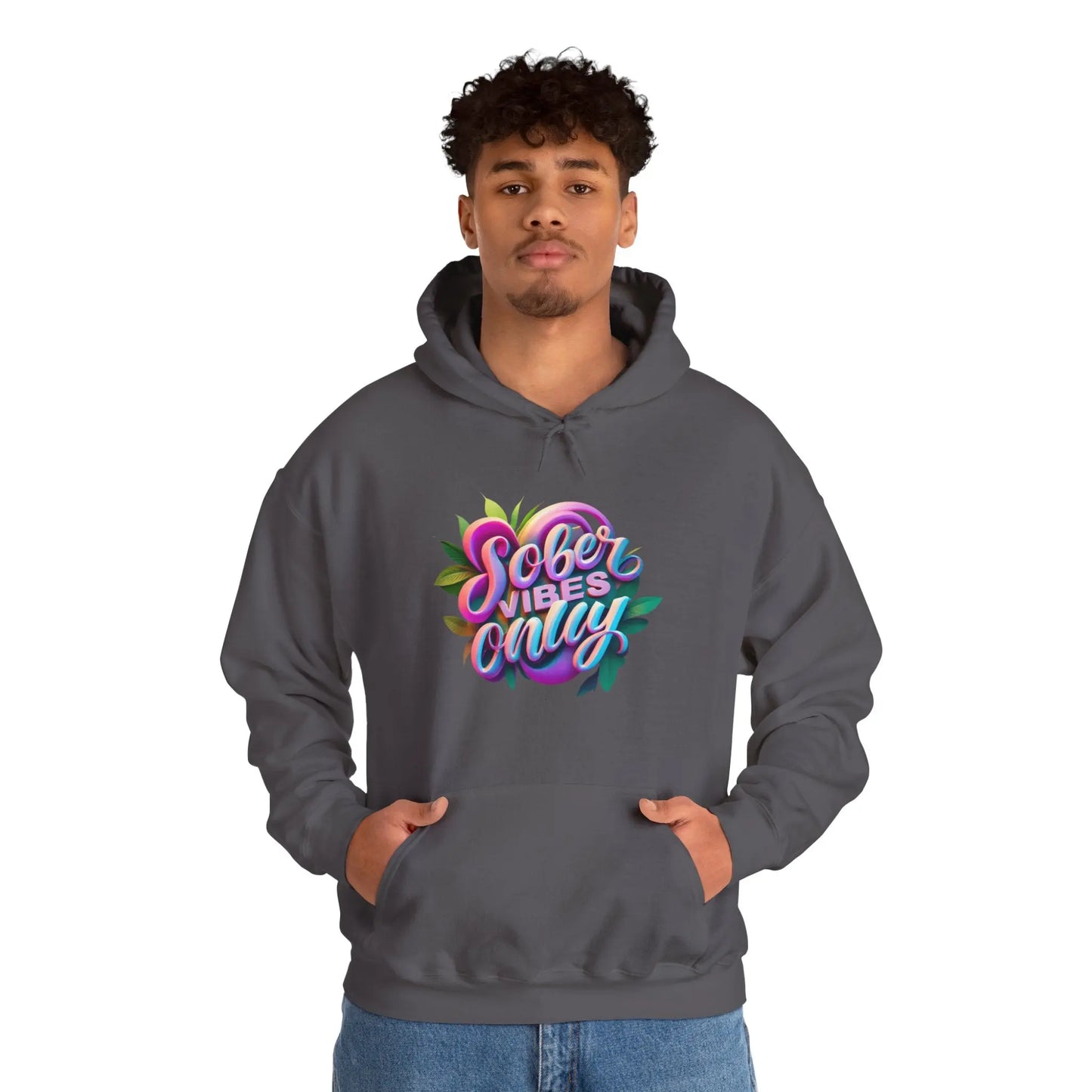 Sober Vibes Only Recovery Hoodie | SoberSips Mindful Lifestyle Apparel Printify