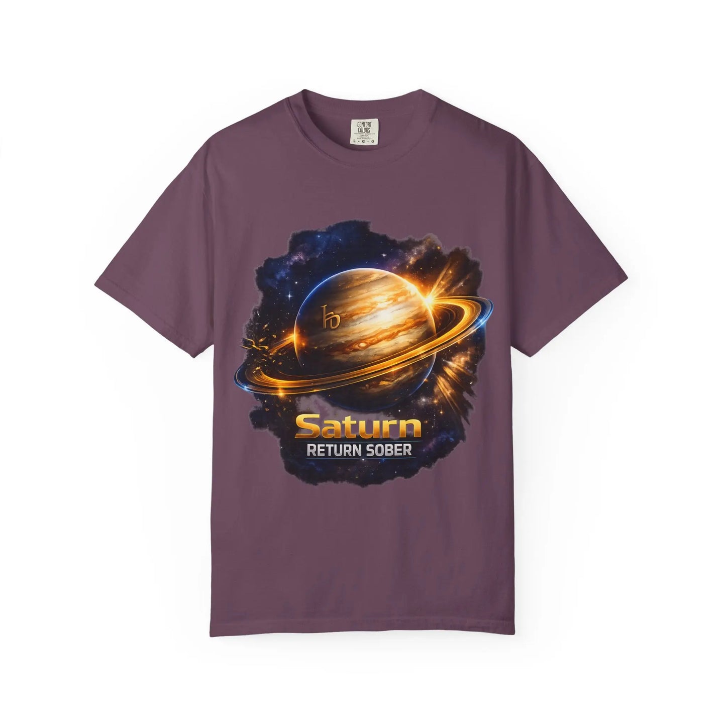 Sober Through the Saturn Return T-Shirt — '' Spiritual Astrology Tee - SoberSips_Recovery&Zodiac Printify
