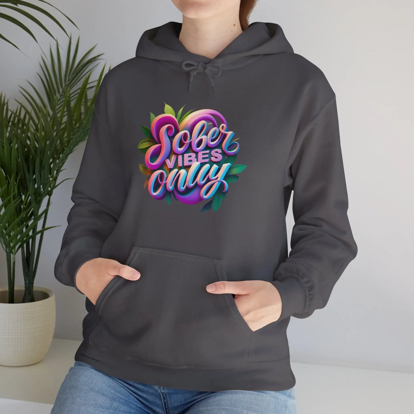 Sober Vibes Only Recovery Hoodie | SoberSips Mindful Lifestyle Apparel Printify