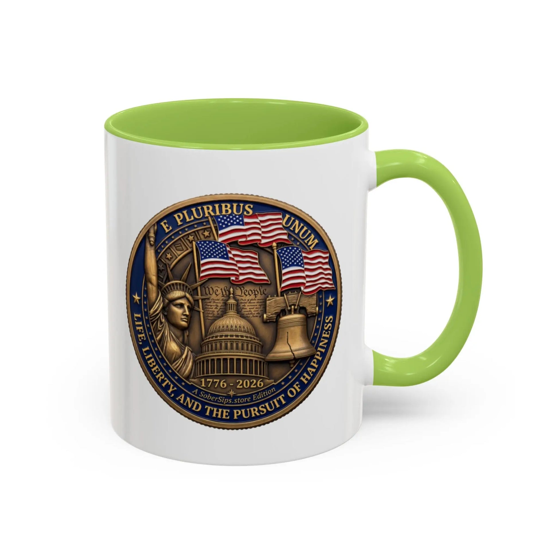 SoberSips USA Liberty Mug – 250th anniversary ceramic coffee mug