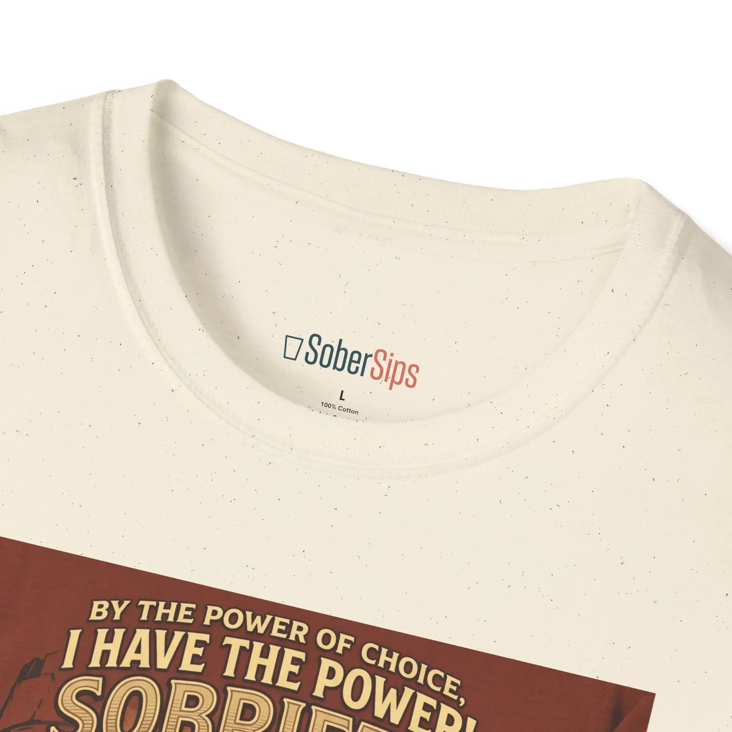 Sobriety Graphic T‑Shirt — "I Have the Power!" SoberSips Recovery Tee Printify