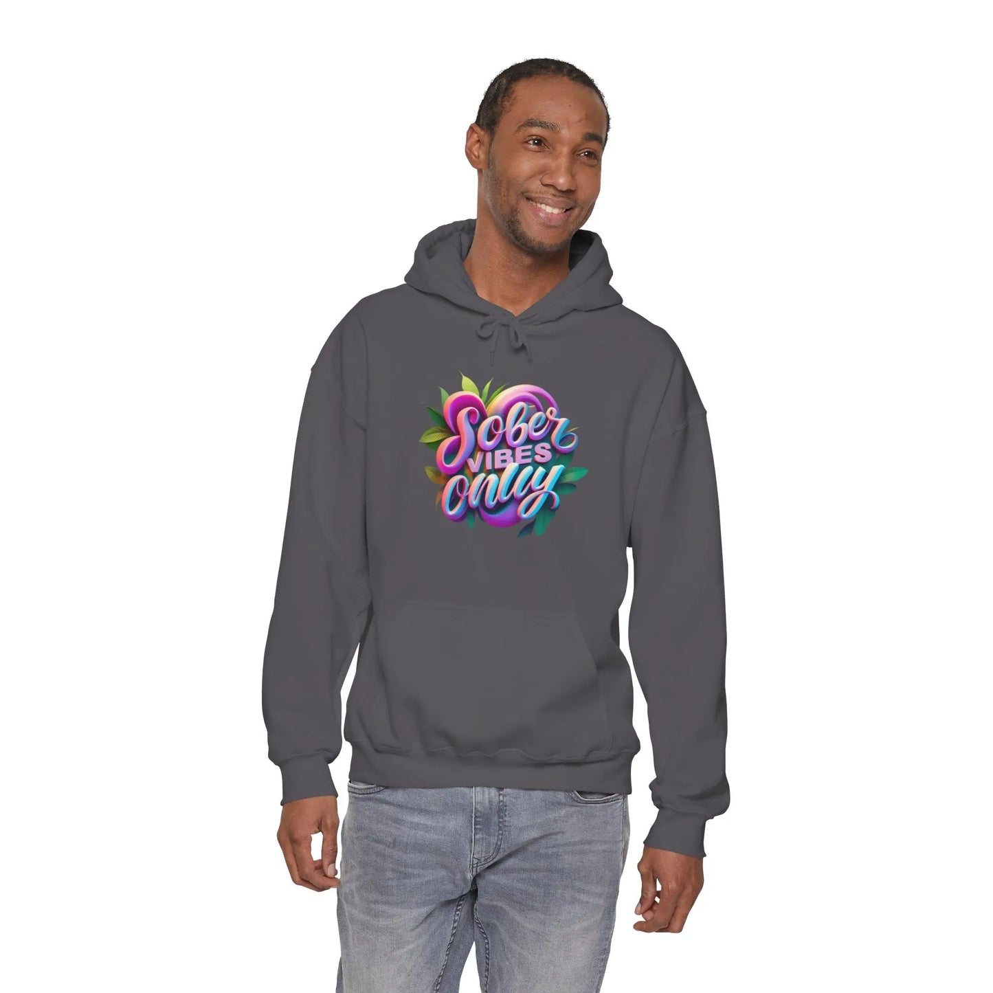 Sober Vibes Only Recovery Hoodie | SoberSips Mindful Lifestyle Apparel Printify