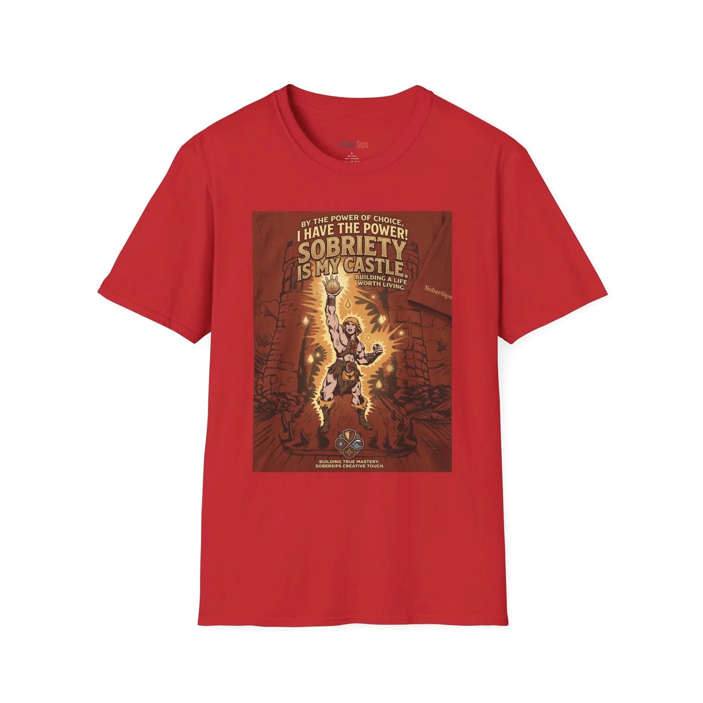 Sobriety Graphic T‑Shirt — "I Have the Power!" SoberSips Recovery Tee Printify